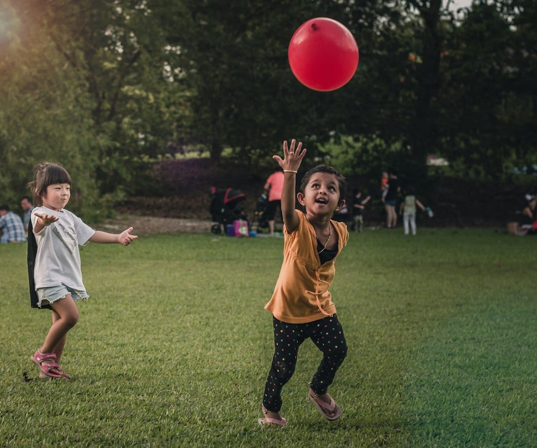 Preschool children engaged in activities