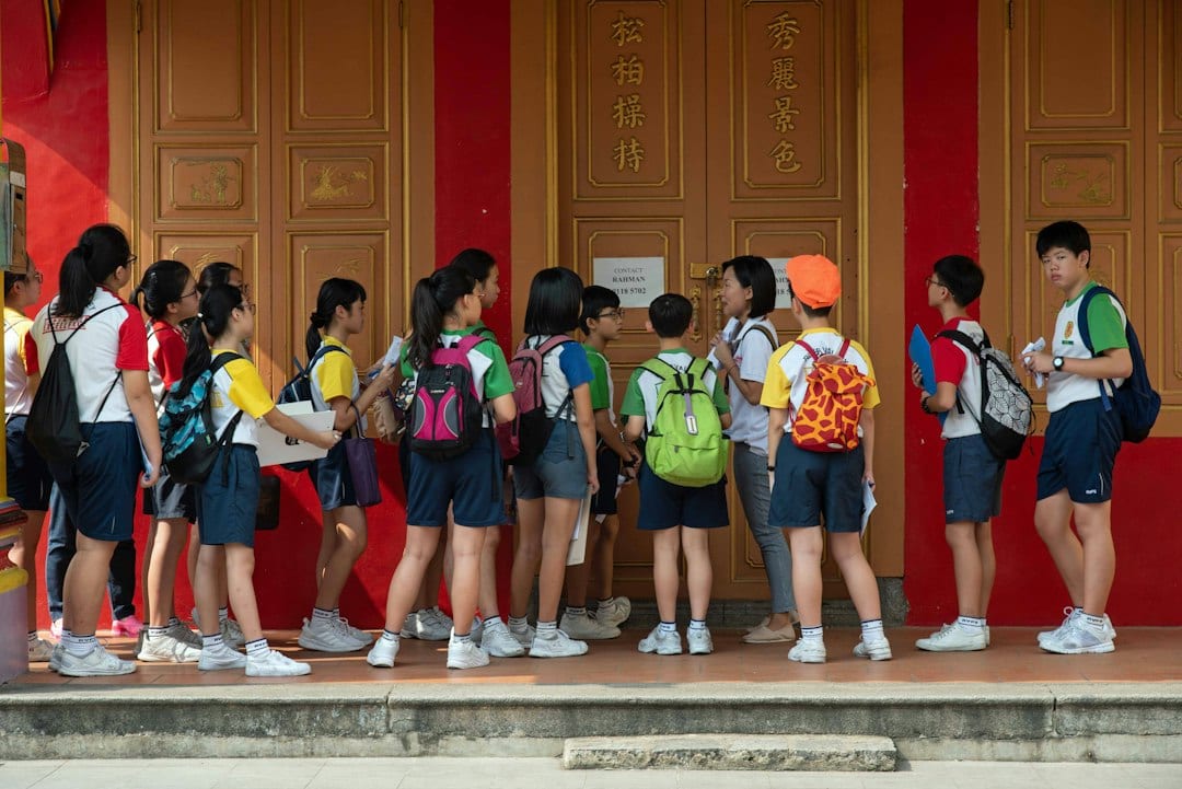 Primary school children learning in a Singapore classroom